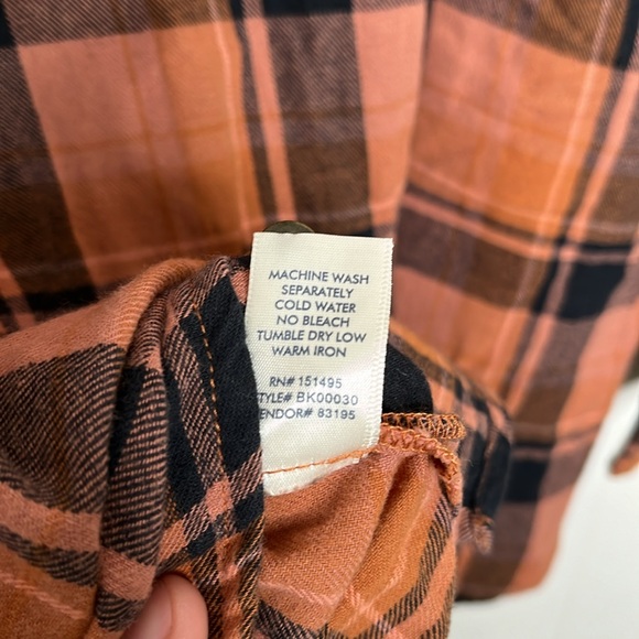 BKE Hooded Boyfriend Flannel Shirt XL - Picture 6 of 7